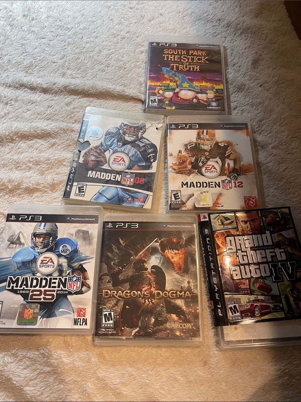 Bundle of PS3 Games - Madden, Dragon's Dogma, GTA IV, South Park